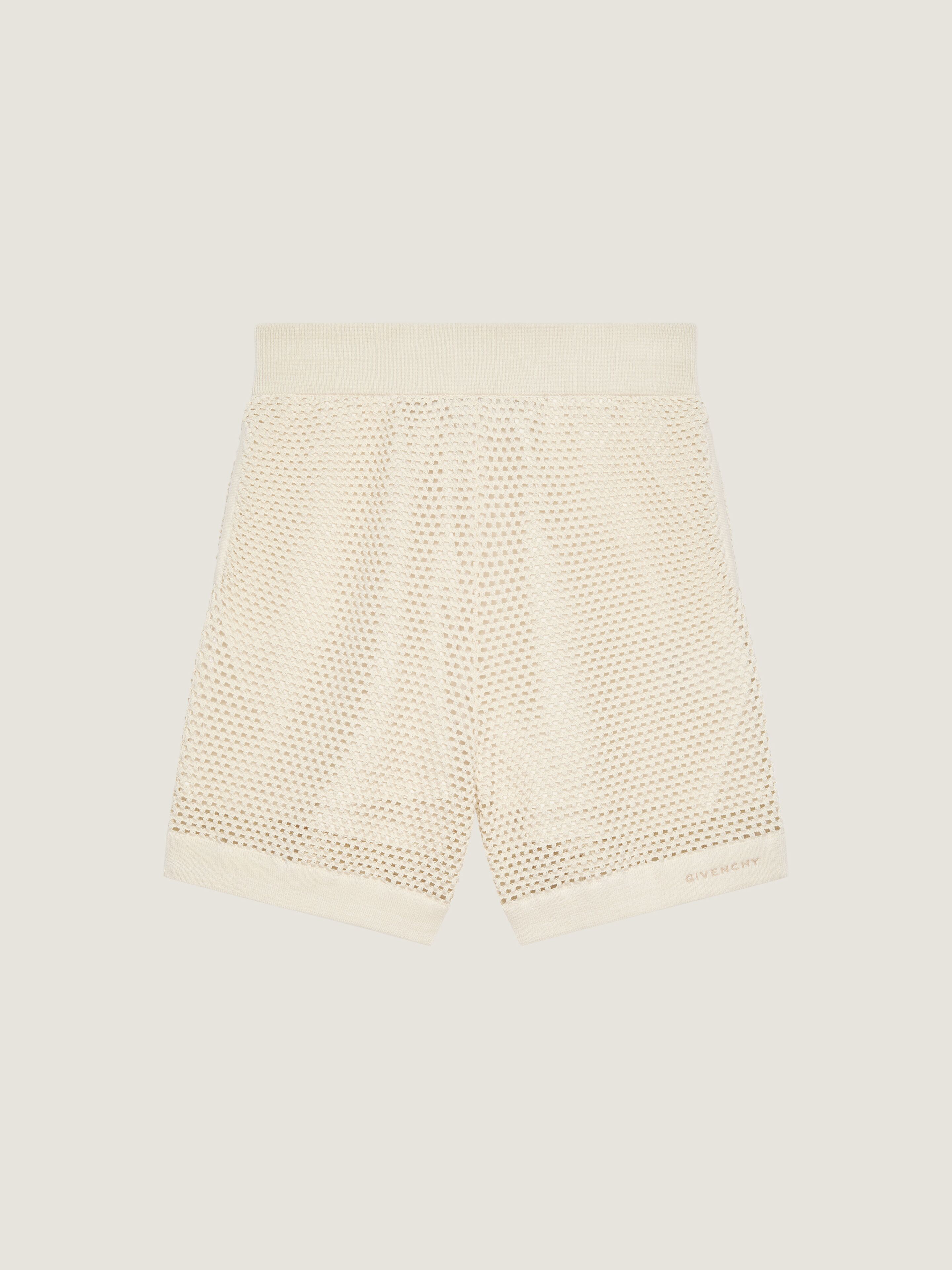 Bermuda shorts in crochet knit